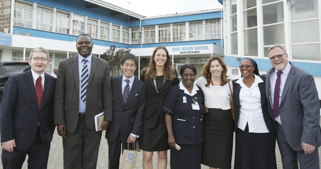 Representatives of Fistula Foundation, Astellas Pharma EMEA and Jamaa Mission Hospital in Nairobi celebrate the launch of Action on Fistula.