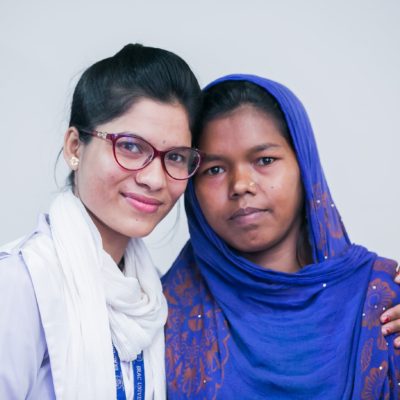 HOPE Amidst a Refugee Crisis Rohingya fistula survivor Setara Begum, with midwife Beauty Sharma of HOPE Hospital