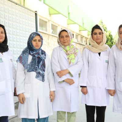 Campaign for Afghanistan – You Did It! CURE International’s all-female fistula team: (from left to right) Dr. Homa, Dr. Muzhda, Dr. Ramin, Nurse Shekiba, and lead surgeon Dr. Sofia Hail.